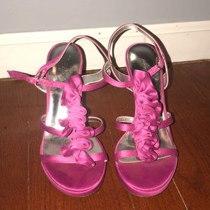 Pink strap heels